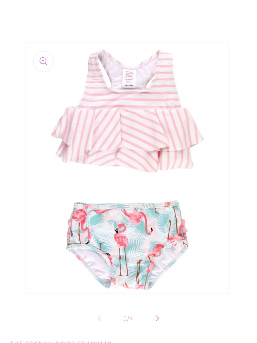 Ruffle Butts Flamingo Flounce Bikini Set